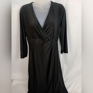 CHICO'S Christmas Holiday Party Office Siren Black‎ Long Sleeve Dress (#1,546)
